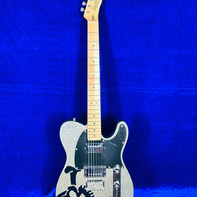Used SQUIER HARUNA TELECASTER 2016 Basswood body SKULLSILVER w/Softcase