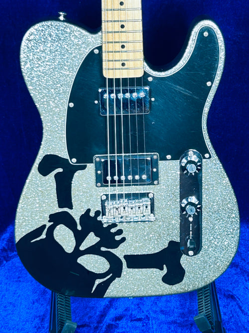 Used SQUIER HARUNA TELECASTER 2016 Basswood body SKULLSILVER w/Softcase