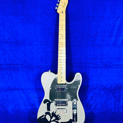 Used SQUIER HARUNA TELE DRK SLV SPK 2016 Basswood body Maple neck w/Soft case