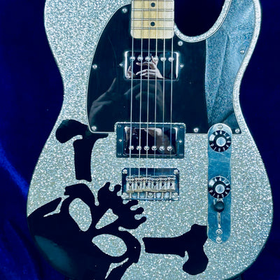 Used SQUIER Haruna Telecaster Skullsilver SCANDAL Basswood Body