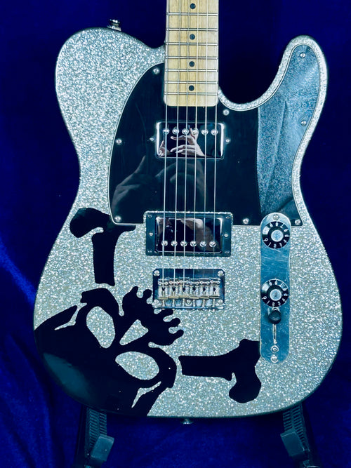 Used SQUIER Haruna Telecaster Skullsilver SCANDAL Basswood Body