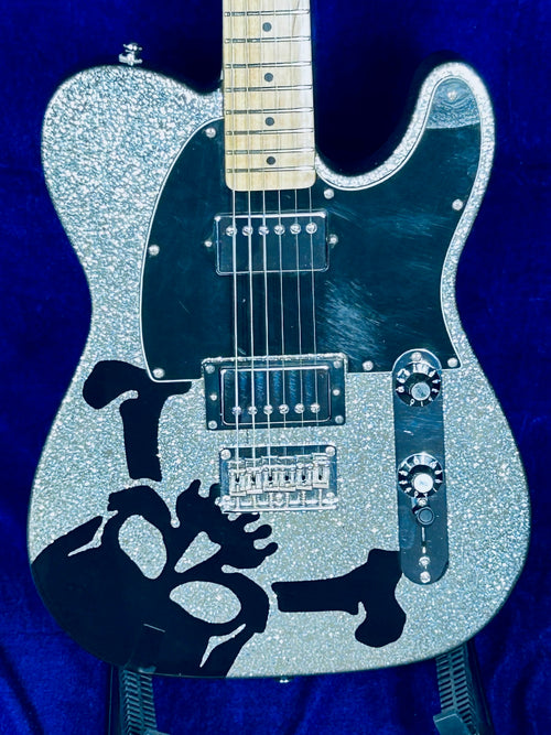 Used SQUIER Haruna Telecaster Skullsilver SCANDAL Basswood Body #2