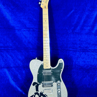 Used SQUIER Haruna Telecaster Skullsilver SCANDAL Basswood Body #2