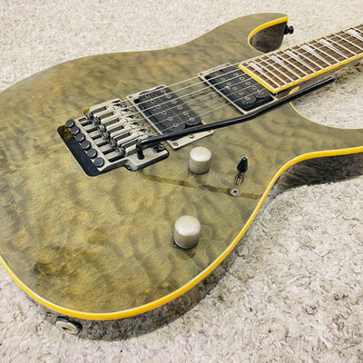 Used Ibanez RGT42SE Quilt Maple Top Through Neck w/Soft Case
