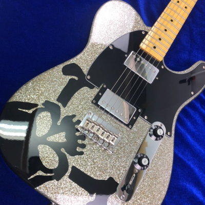 Used Squier by Fender HARUNA Telecaster Dark Silver Sparkle Skull Silver 2012