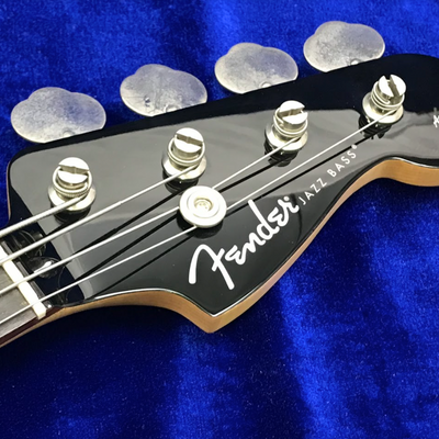 Used Fender Japan Aerodyne Jazz Bass Black Used Curved body top All black finish
