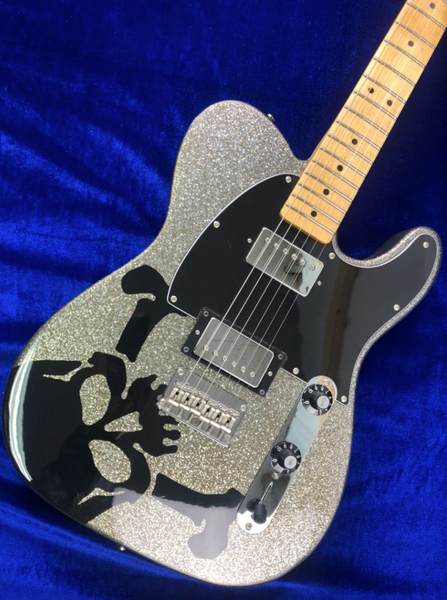 Used Squier by Fender HARUNA TELECASTER DARK SILVER SPARKLE Skullsilver