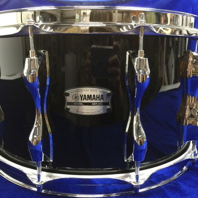 Used YAMAHA Recording Custom Birch 14"×8" Solid Black Snare Drum