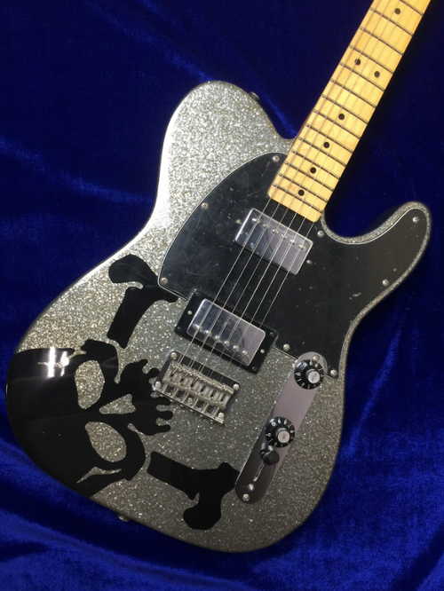 Used SQUIER HARUNA Telecas Dark Silver Sparkle Skull Silver