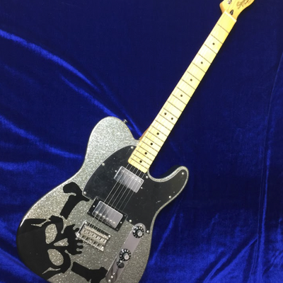 Used SQUIER HARUNA Telecas Dark Silver Sparkle Skull Silver