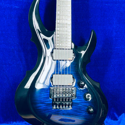 Used ESP E-II FRX FM Reindeer Blue Flame Maple Top Alder Back Body w/Soft Case