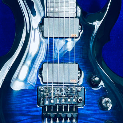 Used ESP E-II FRX FM Reindeer Blue Flame Maple Top Alder Back Body w/Soft Case