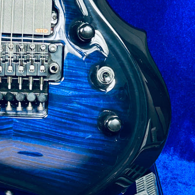 Used ESP E-II FRX FM Reindeer Blue Flame Maple Top Alder Back Body w/Soft Case
