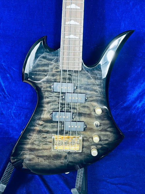 Used B.C.Rich Mockingbird Bass TransBlack